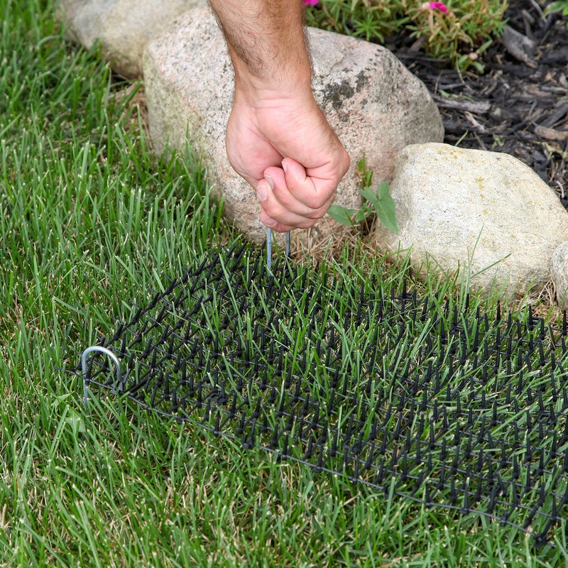Tapix Cat Scat Mat with Spikes Digging Stopper (8 ft.) Anti-cat Network Cat Strips, Cat Deterrent Mat for Indoor and Outdoor with 6 Staples - Image 5